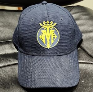 Villarreal CF Navy Blue Cap w/Logo, Adjustable Velcro Strap, La Liga, Soricastel